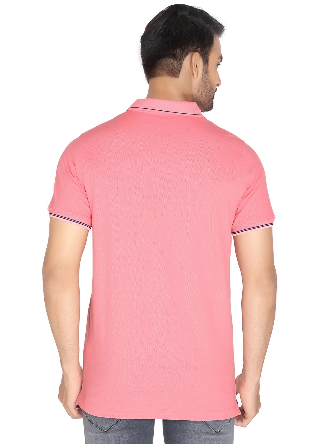 pink solid polo t-shirt - 16631013 - Zoom Image - 3