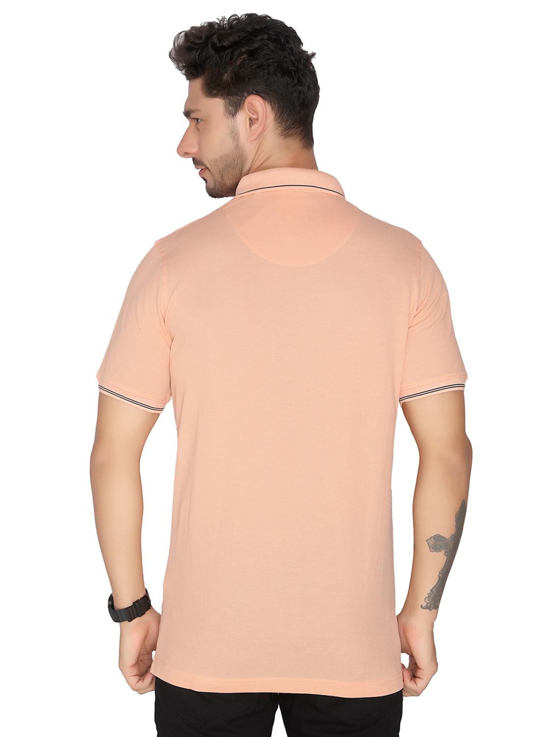 peach solid t-shirt - 16631103 - Zoom Image - 3