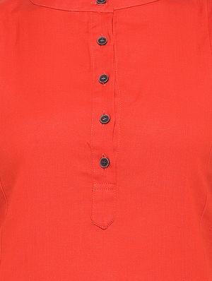 solid straight kurta - 16631261 - Standard Image - 3