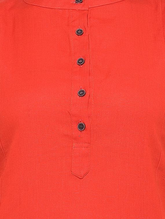 solid straight kurta - 16631261 - Zoom Image - 3