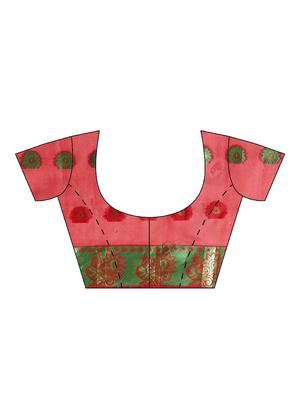 self-design woven saree with blouse - 16631331 - Standard Image - 3