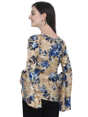 bell sleeved floral top - 16631524 - Standard Image - 3