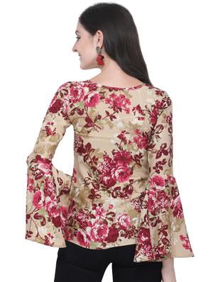 bell sleeved floral top - 16631525 - Standard Image - 3