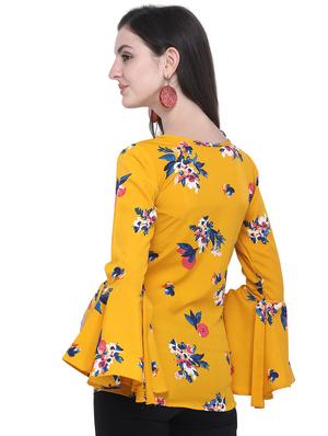 bell sleeved floral top - 16631528 - Standard Image - 3