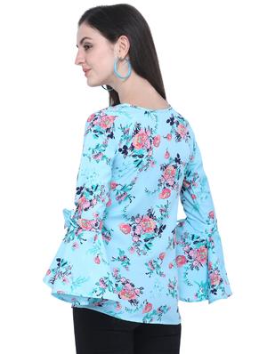 bell sleeved floral top - 16631529 - Standard Image - 3