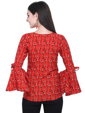 bell sleeved quirky top - 16631530 - Standard Image - 3