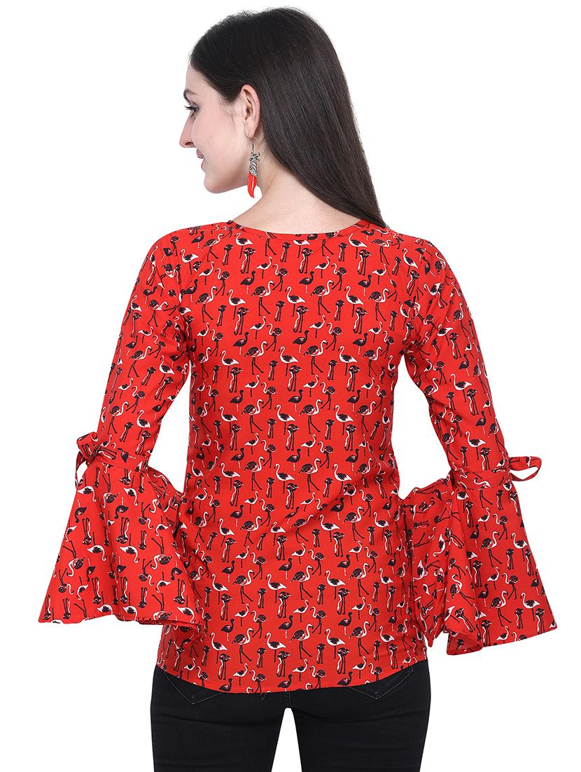 bell sleeved quirky top - 16631530 - Zoom Image - 3