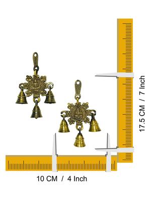brass lakshmi ganesh outdoor hanging bell - 16631700 - Standard Image - 3