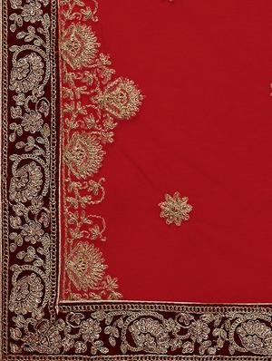 embroidered a-line lehenga - 16632184 - Standard Image - 6