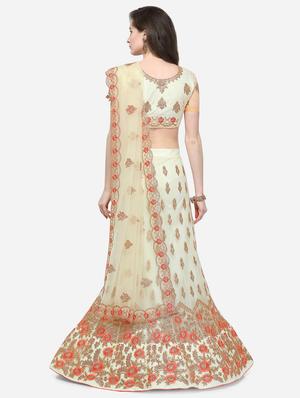 embroidered a-line lehenga - 16632192 - Standard Image - 3