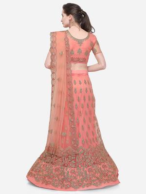 embroidered a-line lehenga - 16632193 - Standard Image - 3