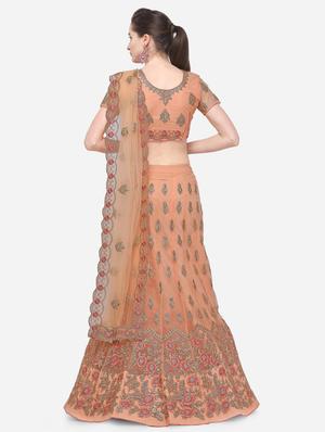 embroidered a-line lehenga - 16632196 - Standard Image - 3