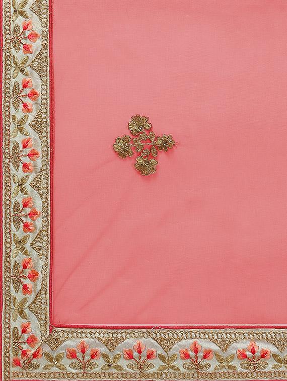 embroidered a-line lehenga - 16632212 - Zoom Image - 6