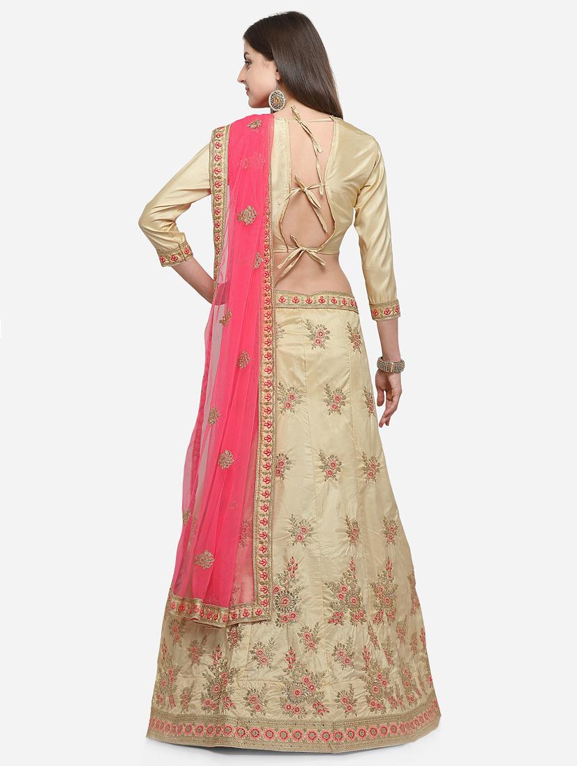 embroidered a-line lehenga - 16632233 - Zoom Image - 3