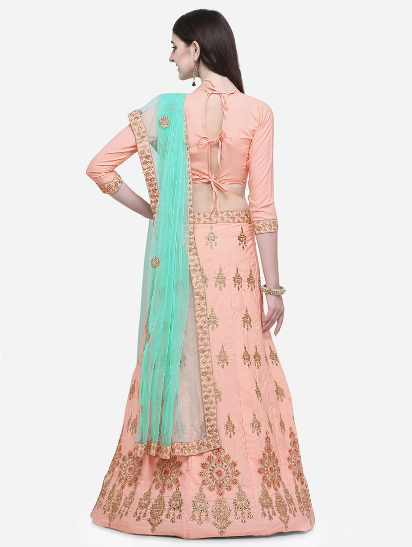 embroidered a-line lehenga - 16632244 - Zoom Image - 3