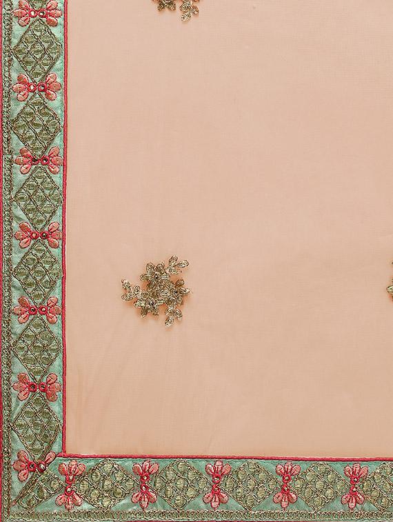 embroidered a-line lehenga - 16632262 - Zoom Image - 6
