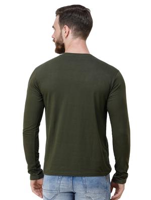 green solid taped t-shirt - 16632322 - Standard Image - 3