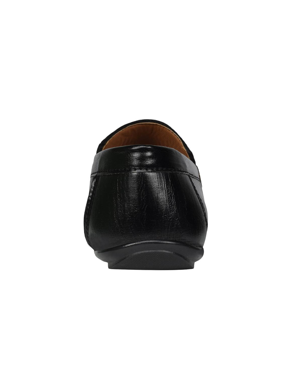 black leatherette slip on loafers - 16632450 - Zoom Image - 3