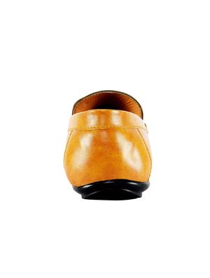 tan leatherette slip on loafers - 16632452 - Standard Image - 3