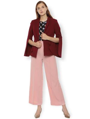 slit sleeved solid blazer - 16632565 - Standard Image - 3