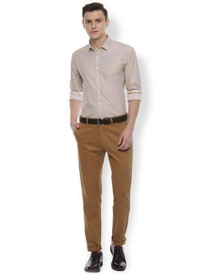 brown solid chinos - 16632732 - Standard Image - 3