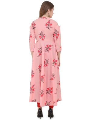 floral printed anarkali kurta - 16633171 - Standard Image - 3