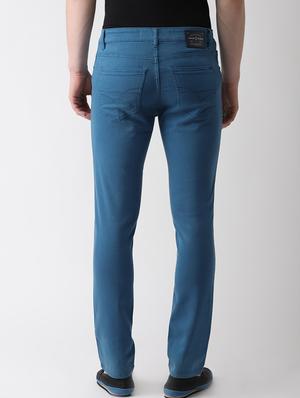blue solid plain jeans - 16633203 - Standard Image - 3