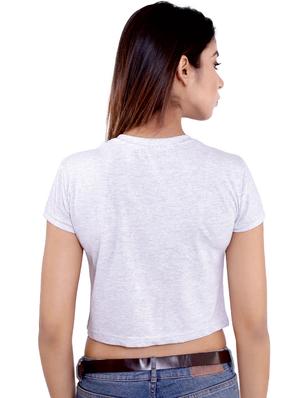 crew neck quirky print crop tees - 16633327 - Standard Image - 3