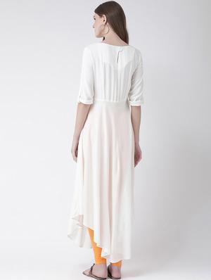 embroidered yoke asymmetric kurta - 16633503 - Standard Image - 3