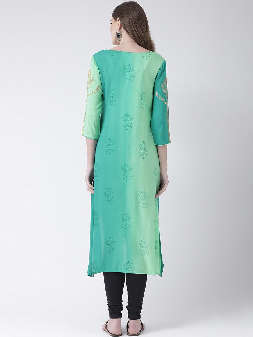 printed high-low kurta - 16633506 - Zoom Image - 3