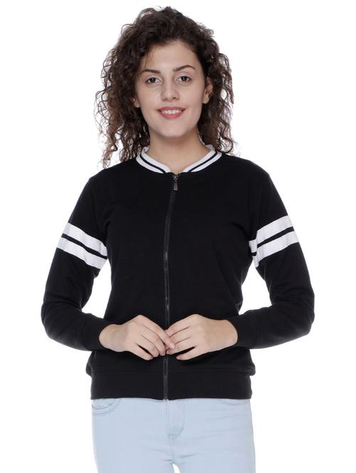 contrast detail bomber/biker jacket - 16633690 - Standard Image - 1