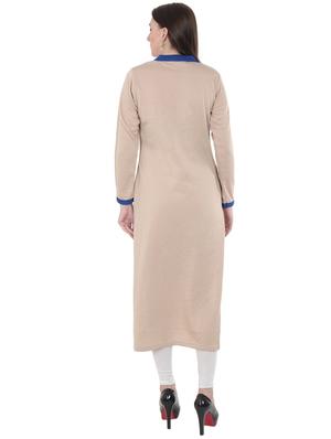 printed woolen kurta - 16633713 - Standard Image - 3