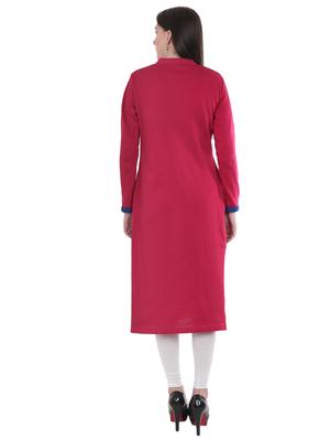embroidered woolen kurta - 16633720 - Standard Image - 3
