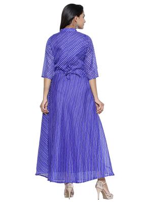 striped flared kurta - 16634518 - Standard Image - 3