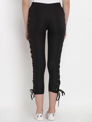 high rise lace up jeggings - 16634696 - Standard Image - 3