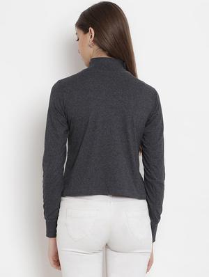 turtle neck criss cross detail top - 16634713 - Standard Image - 3