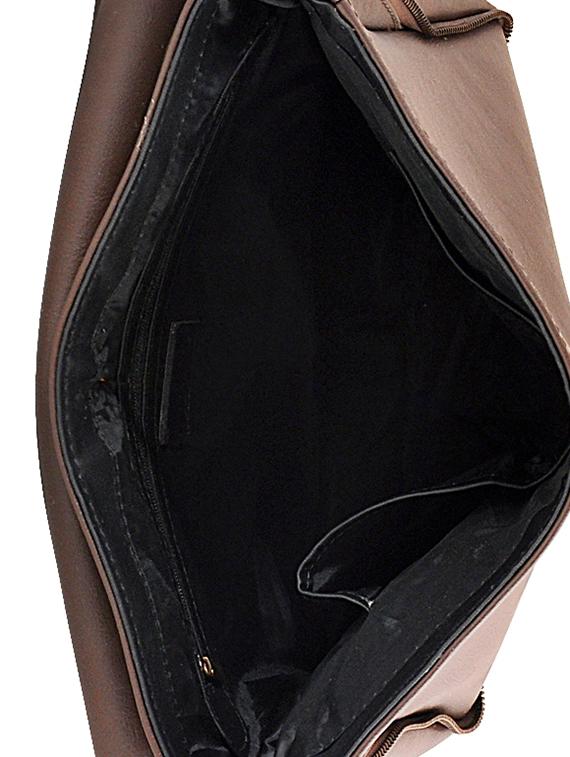 brown leatherette (pu) regular messengerbag - 16635297 - Zoom Image - 3