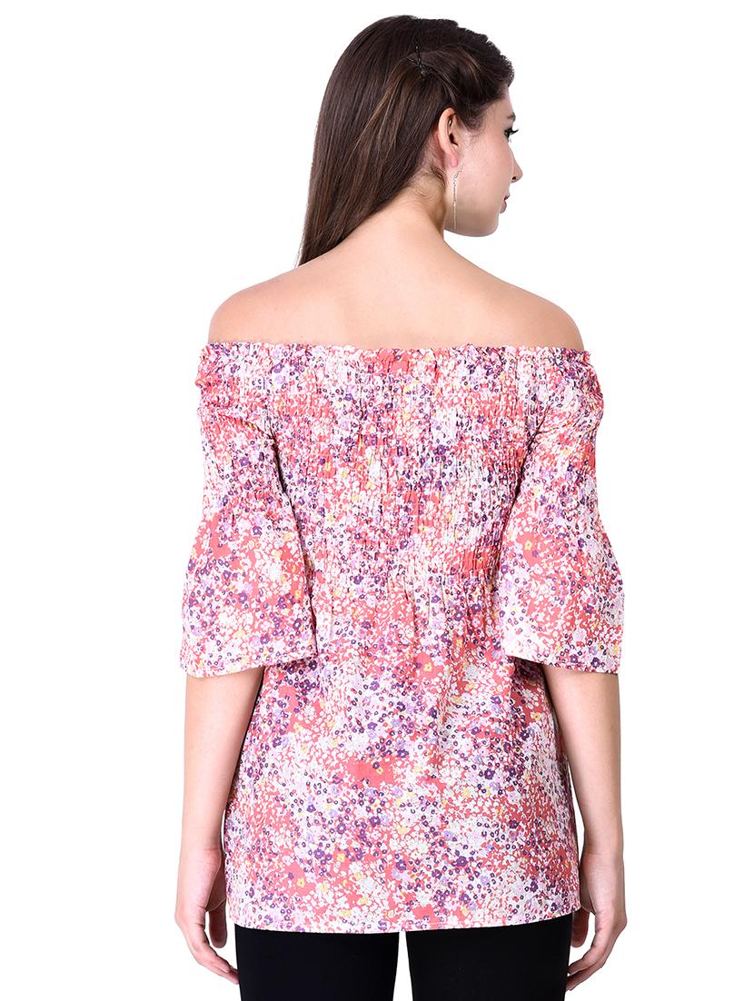 off shoulder floral top - 16635341 - Zoom Image - 3