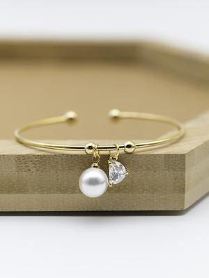 gold metal bangle bracelet - 16636109 - Standard Image - 3