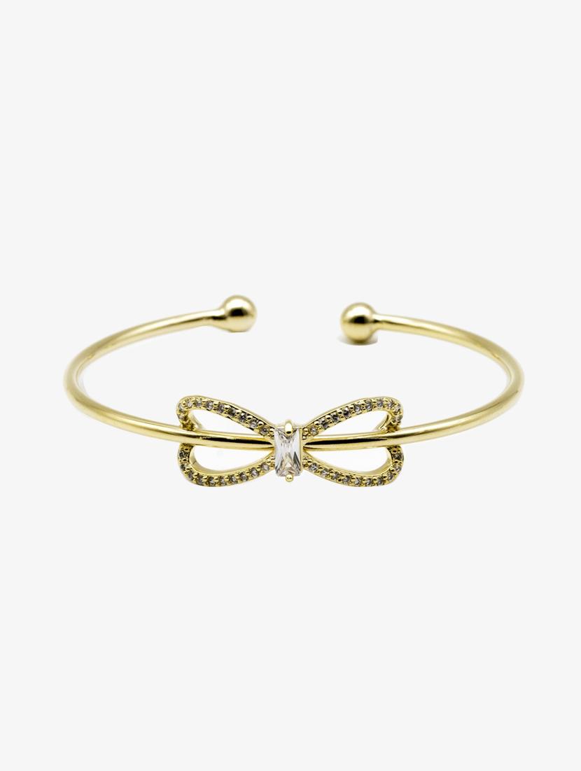 gold metal bangle bracelet - 16636122 - Zoom Image - 3