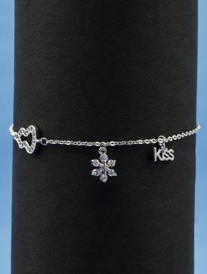 silver metal bangle bracelet - 16636123 - Standard Image - 3