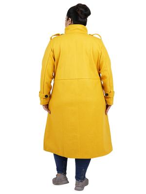 contrast button pocket detail long coat - 16636925 - Standard Image - 3