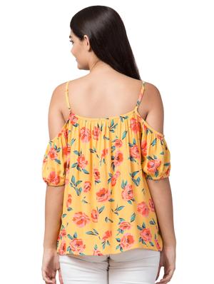 cold shoulder floral top - 16636958 - Standard Image - 3