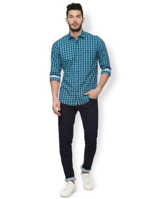 blue checkered casual shirt - 16636994 - Standard Image - 3
