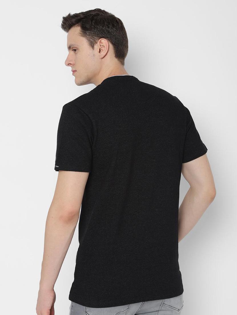 black solid t-shirt - 16637034 - Zoom Image - 3