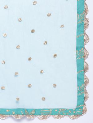 foil printed a-line lehenga choli with dupatta - 16637177 - Standard Image - 6