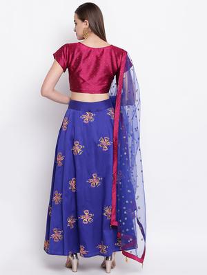 embroidered a-line lehenga choli & dupatta - 16637180 - Standard Image - 3