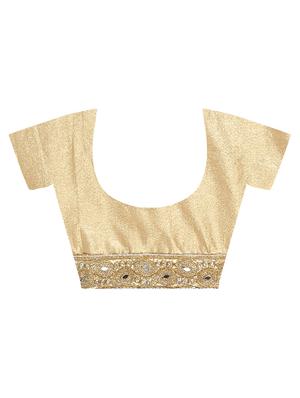 embellished zardosi work saree with blouse - 16637570 - Standard Image - 3