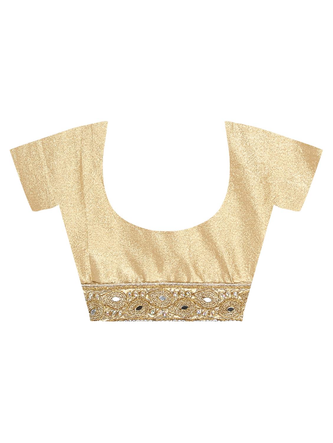 embellished zardosi work saree with blouse - 16637570 - Zoom Image - 3