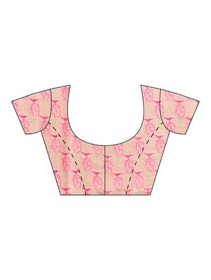 floral printed saree with blouse - 16637821 - Standard Image - 3
